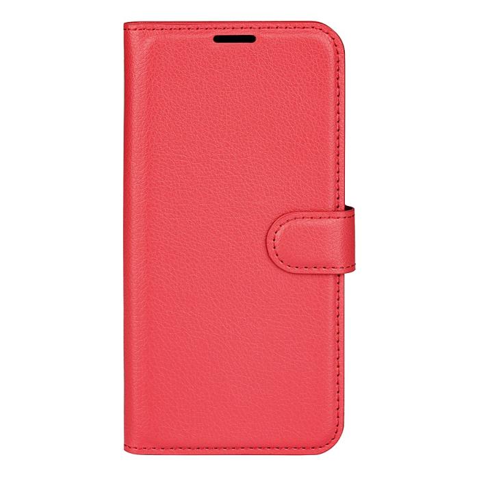 Bild 5, Xiaomi Redmi Note 14 4G Fodral Litchi Läder Röd