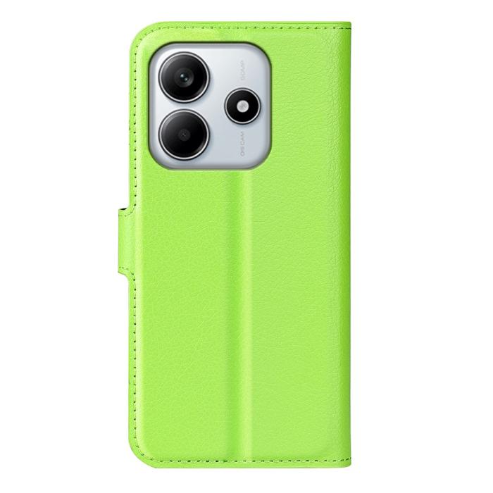 Bild 6, Xiaomi Redmi Note 14 4G Fodral Litchi Läder Grön