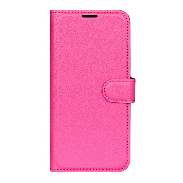 Bild 5, Xiaomi Redmi Note 14 4G Fodral Litchi Läder Rosa