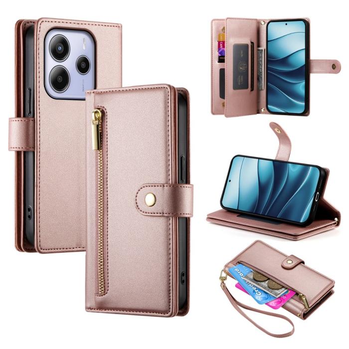 Bild 1, Xiaomi Redmi Note 14 4G Fodral Multifunktionell Roséguld