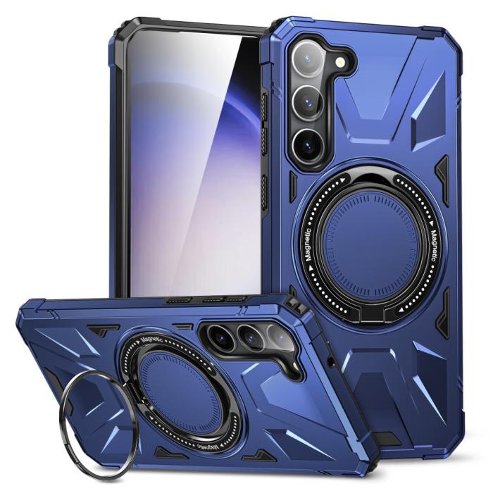 Bild 1, Samsung Galaxy S25/S24 Skal MagSafe Kickstand Hybrid Blå