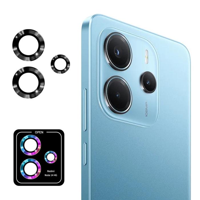 Bild 1, ENKAY Redmi Note 14 4G Linsskydd Härdat Glas Svart