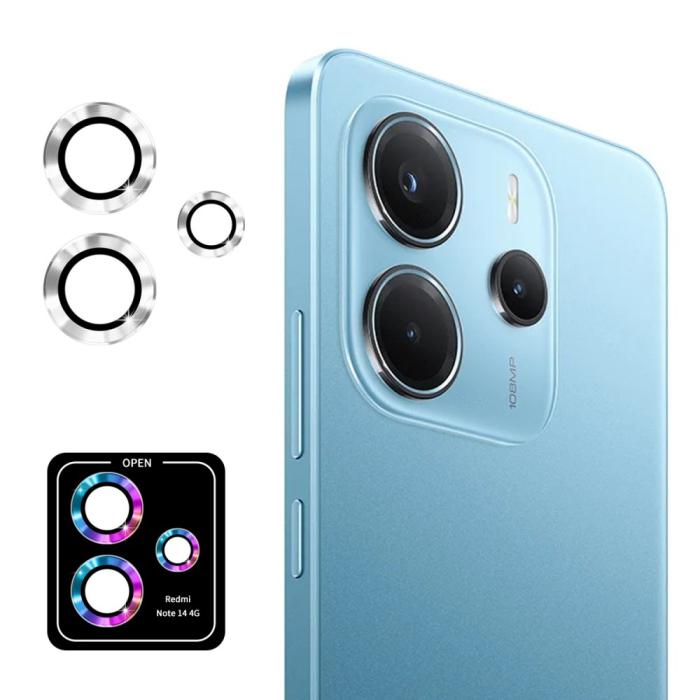 Bild 1, ENKAY Redmi Note 14 4G Linsskydd Härdat Glas Silver