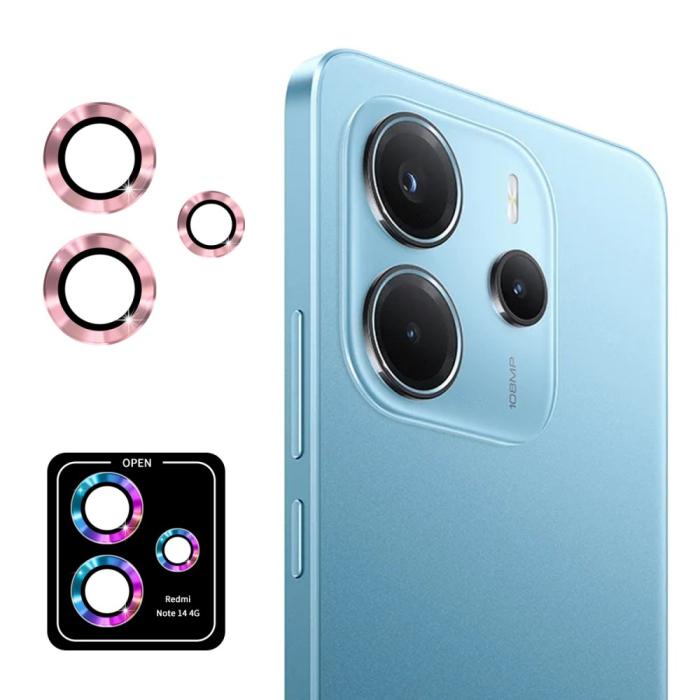 Bild 1, ENKAY Redmi Note 14 4G Linsskydd Härdat Glas Roséguld