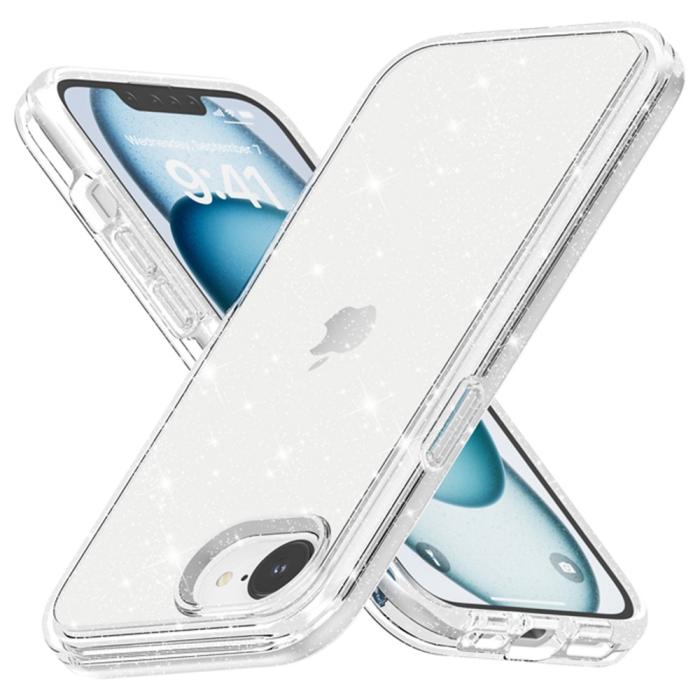 Bild 1, iPhone 16e Skal Glitter Shockproof Transparent