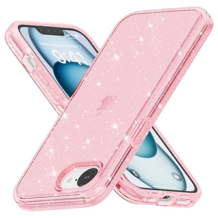 Bild 1, iPhone 16e Skal Glitter Shockproof Rosa
