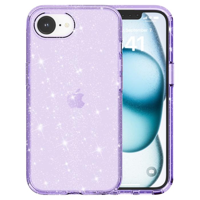 Bild 2, iPhone 16e Skal Glitter Shockproof Lila