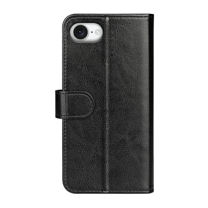 Bild 6, iPhone 16e Fodral Crazy Horse Läder Svart