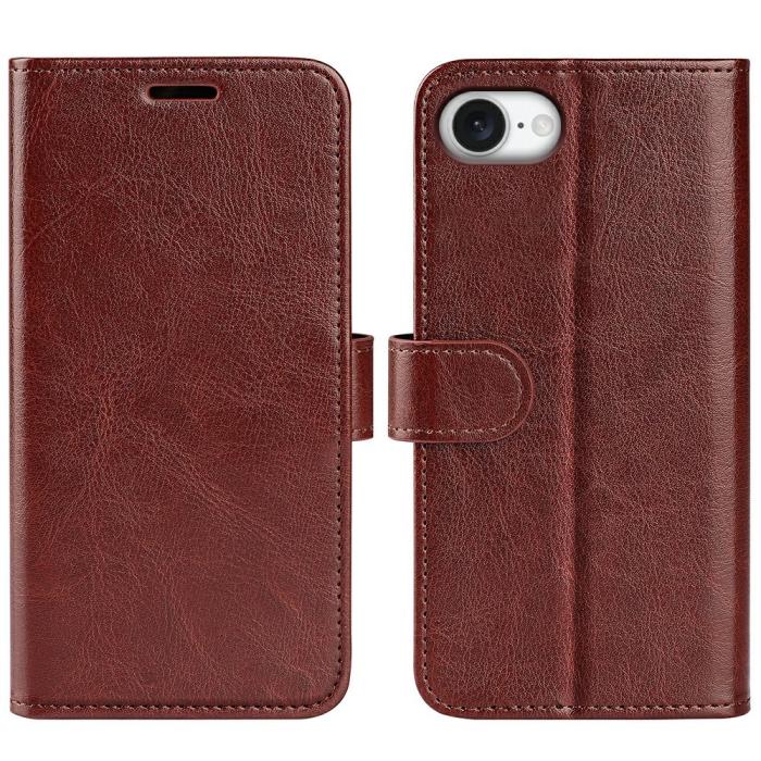 Bild 1, iPhone 16e Fodral Crazy Horse Läder Brun