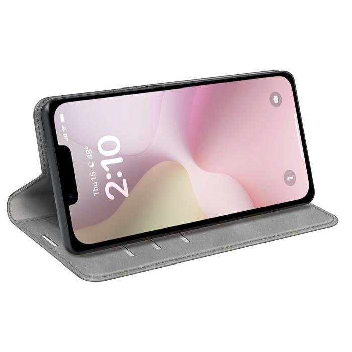 Bild 3, iPhone 16e Fodral Flip Skin Touch Grå