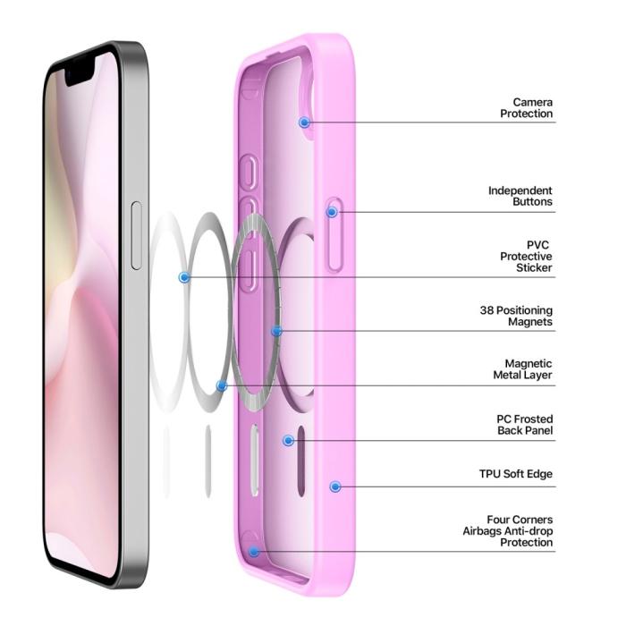 Bild 4, DUX DUCIS iPhone 16e Skal MagSafe Yind Series Rosa