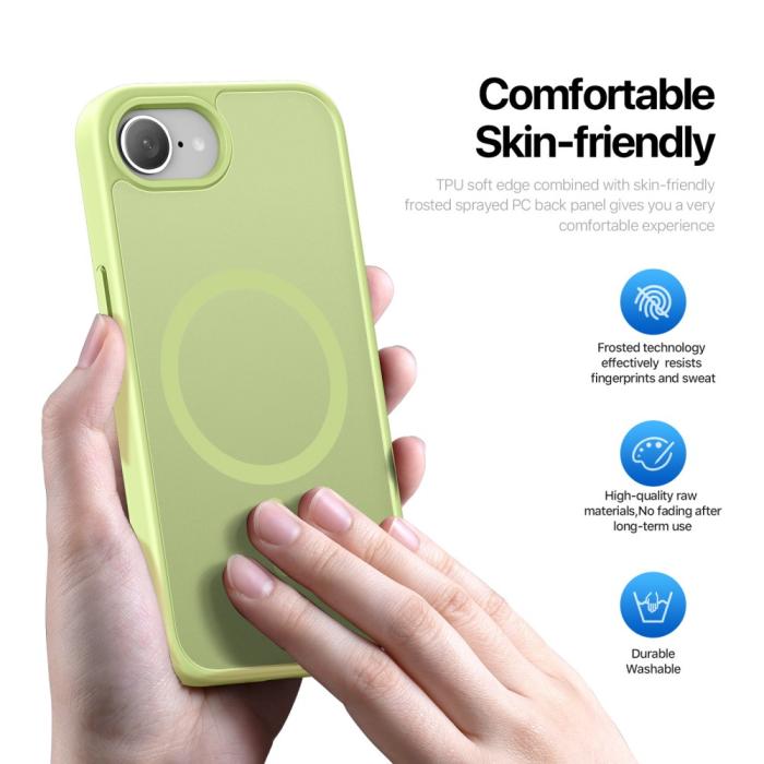 Bild 5, DUX DUCIS iPhone 16e Skal MagSafe Yind Series Lime Grön