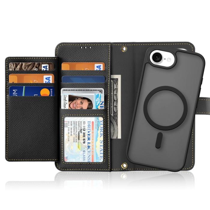 Bild 2, DUX DUCIS iPhone 16e 2in1 Magnet Fodral Lawa Series Svart