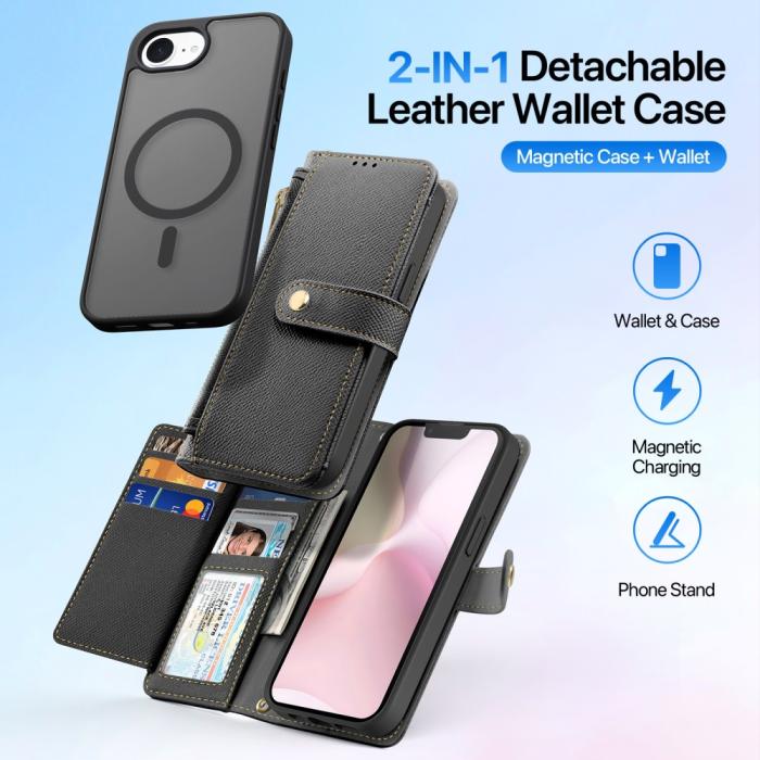 Bild 3, DUX DUCIS iPhone 16e 2in1 Magnet Fodral Lawa Series Svart