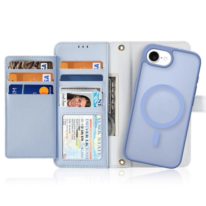 Bild 2, DUX DUCIS iPhone 16e 2in1 Magnet Fodral Lawa Series Blå