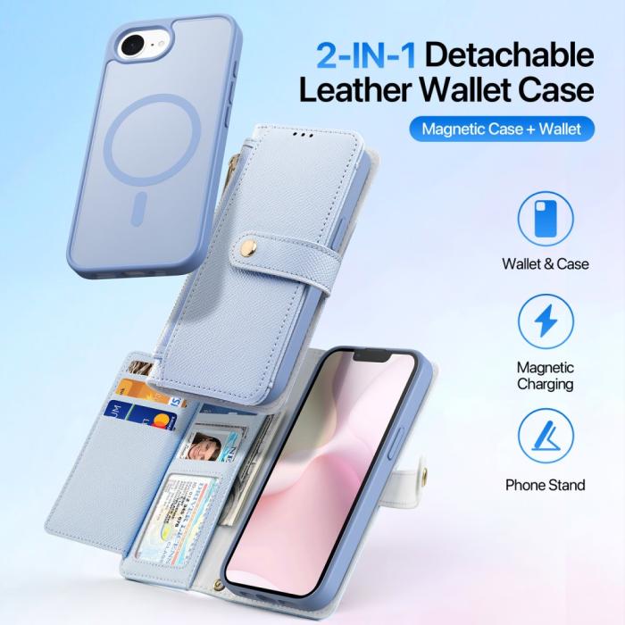 Bild 3, DUX DUCIS iPhone 16e 2in1 Magnet Fodral Lawa Series Blå