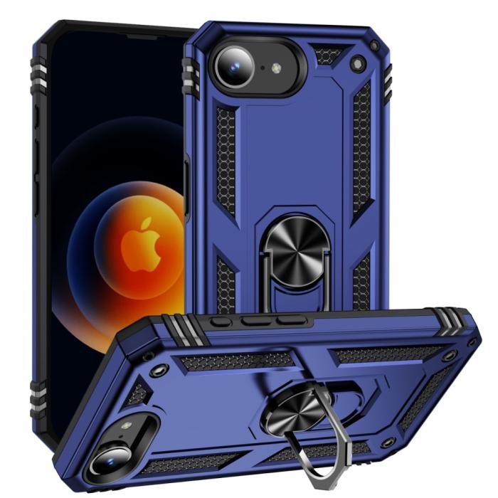 Bild 1, iPhone 16e Skal Shockproof Hybrid Ring Blå