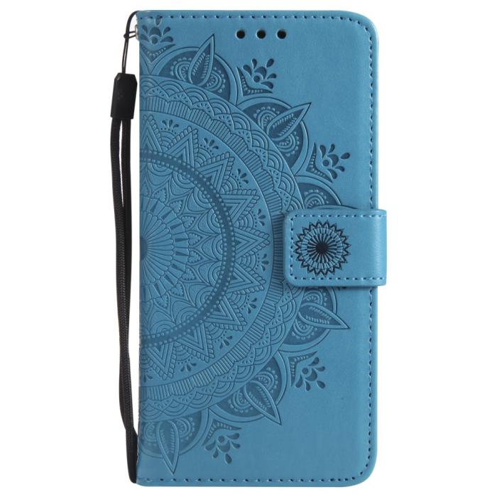 Bild 6, iPhone 16e Fodral Mandala Läder Blå