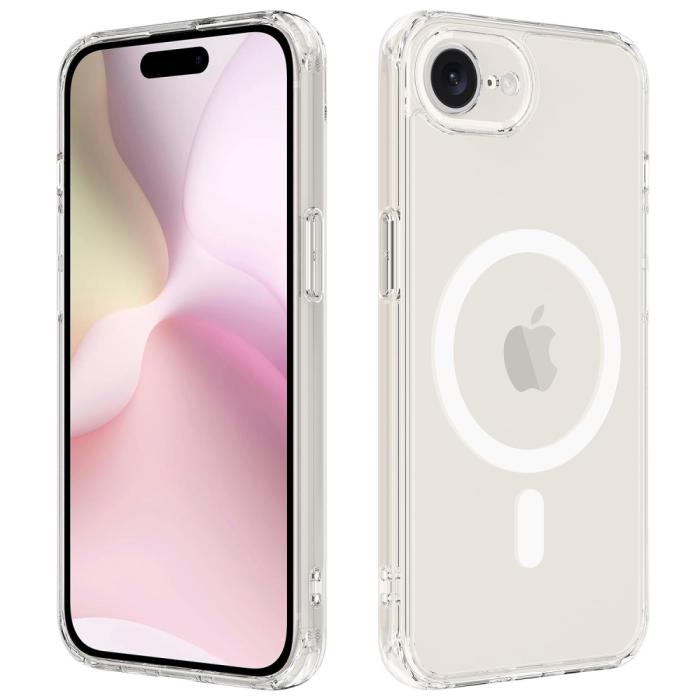 Bild 1, iPhone 16e Skal MagSafe TPU / Akryl Transparent