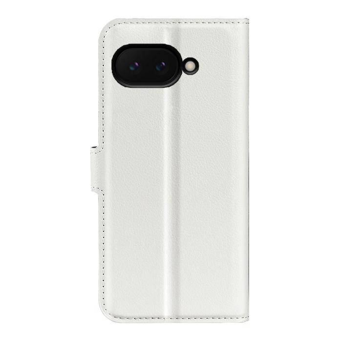 Bild 6, Google Pixel 9a Fodral Litchi Läder Vit