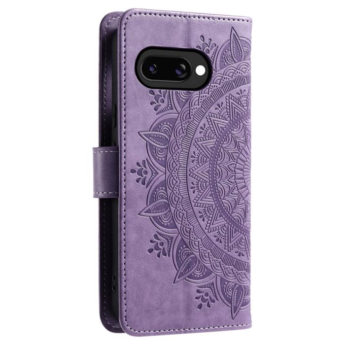 Bild 6, Google Pixel 9a Fodral Mandala Läder Lila