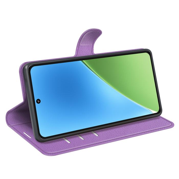 Bild 3, Xiaomi 15 Fodral Litchi Läder Lila