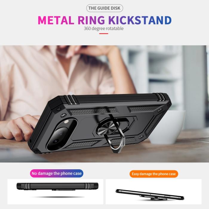 Bild 6, Google Pixel 9a Skal Shockproof Hybrid Ring Svart