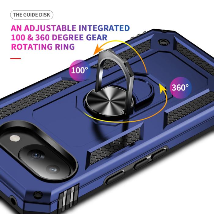 Bild 2, Google Pixel 9a Skal Shockproof Hybrid Ring Blå