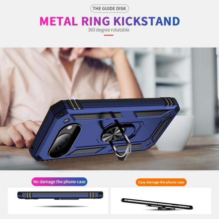 Bild 6, Google Pixel 9a Skal Shockproof Hybrid Ring Blå
