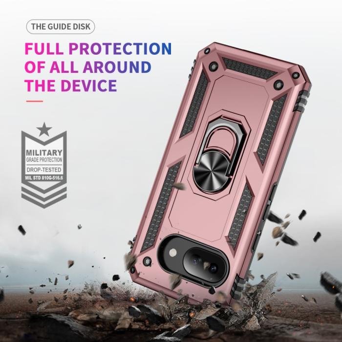 Bild 5, Google Pixel 9a Skal Shockproof Hybrid Ring Roséguld