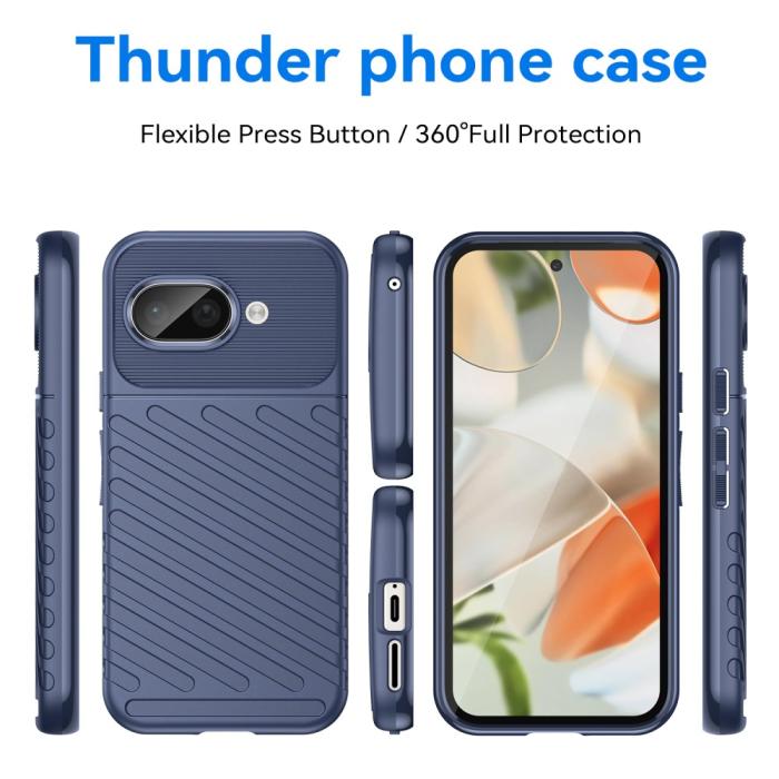 Bild 3, Google Pixel 9a Skal Twill Textur Blå