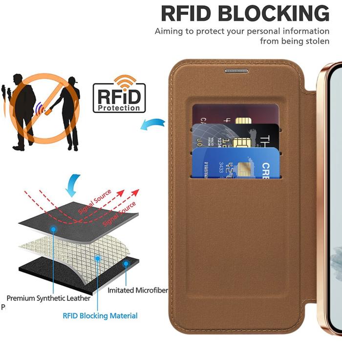 Bild 3, Google Pixel 9a Fodral MagSafe RFID Hybrid Brun