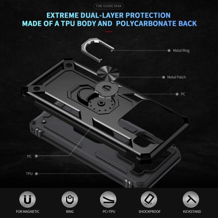 Bild 2, Xiaomi 15 Skal Shockproof Hybrid Ring Svart