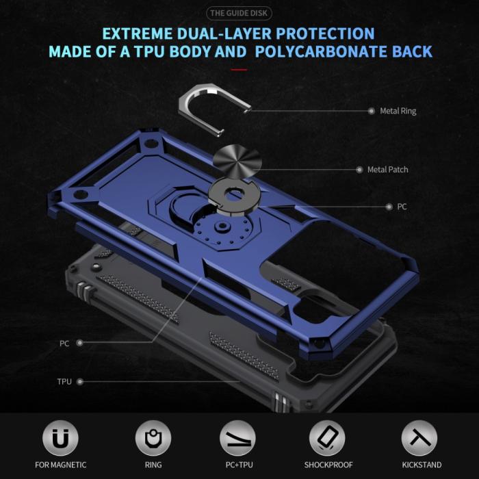 Bild 2, Xiaomi 15 Skal Shockproof Hybrid Ring Blå