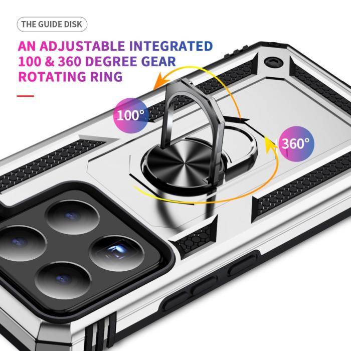 Bild 3, Xiaomi 15 Skal Shockproof Hybrid Ring Silver