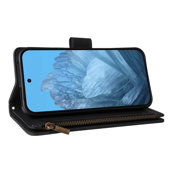 Bild 4, Google Pixel 9a Fodral Multifunktionellt Läder Svart