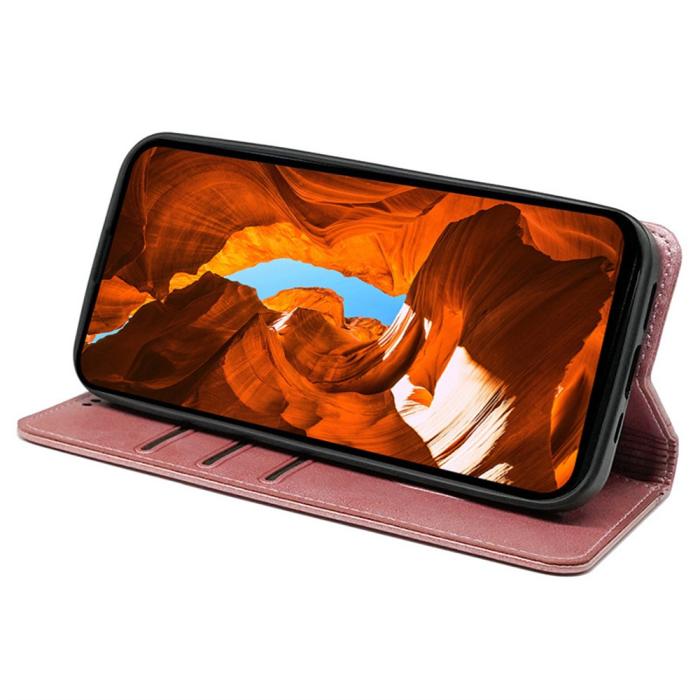 Bild 3, Nothing Phone 3a Fodral Flip Läder Roséguld