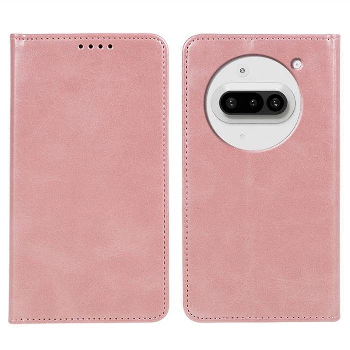 Bild 1, Nothing Phone 3a Fodral Flip Läder Roséguld