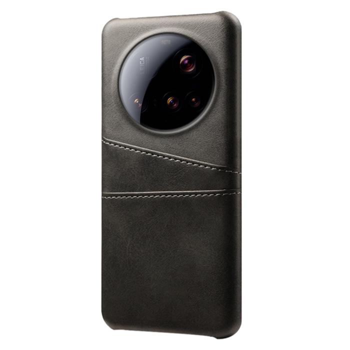 Bild 2, Xiaomi 15 Ultra Läderbelagt Skal Med Kortfack Svart
