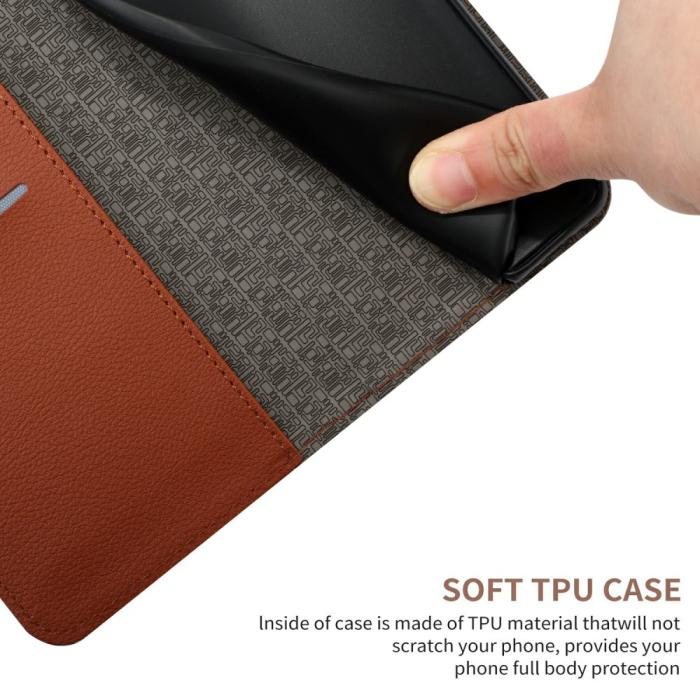 Bild 6, Xiaomi 15 Ultra Fodral Läder Rhombus Brun
