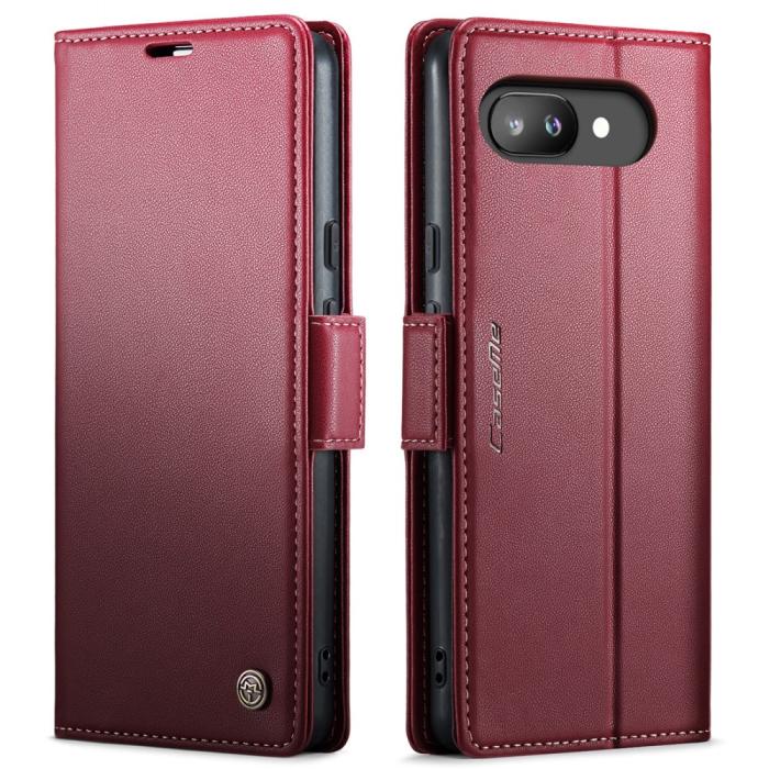 Bild 2, CASEME Google Pixel 9a Fodral RFID Läder Röd
