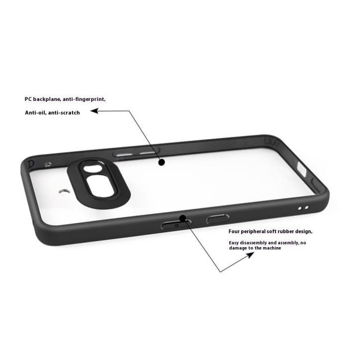 Bild 5, Nothing Phone 3a Skal Hybrid Transparent / Svart