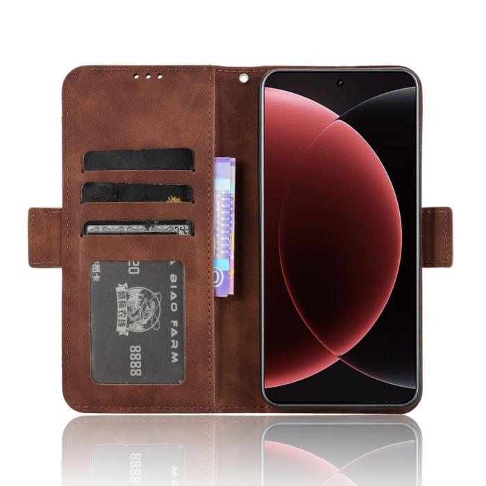 Bild 6, Xiaomi 15 Ultra Fodral Med Avtagbart Kortfodral Brun