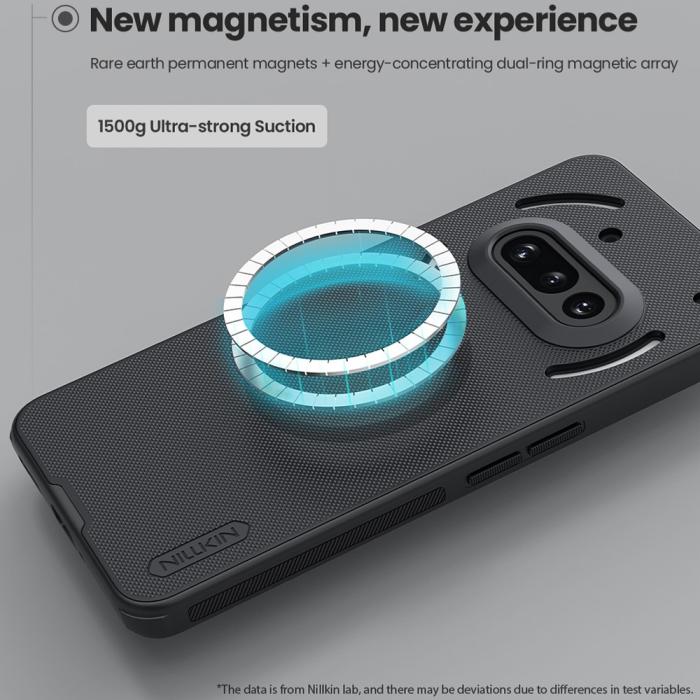 Bild 5, NILLKIN Nothing Phone 3a Skal MagSafe Frosted Shield Svart