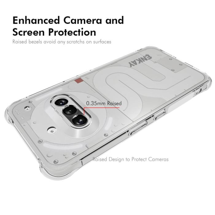 Bild 3, ENKAY Nothing Phone 3a Skal Shockproof Transparent