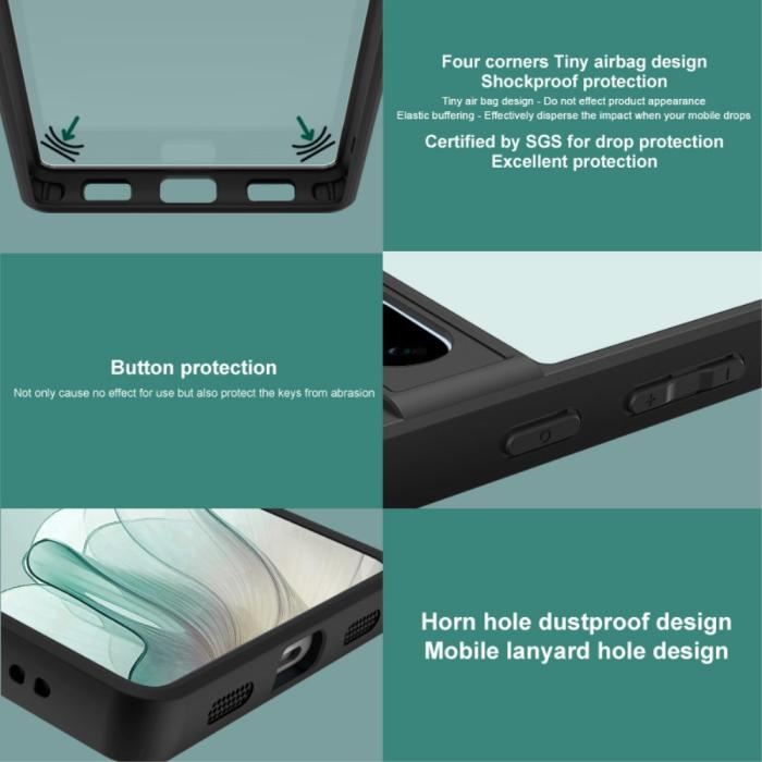 Bild 6, IMAK Nothing Phone 3a Pro Skal Hybrid Transparent/Svart