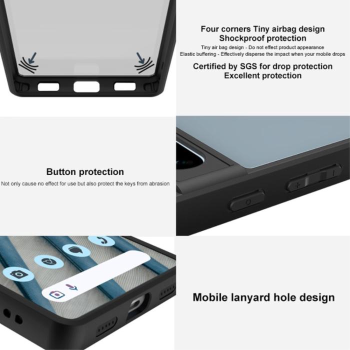 Bild 6, IMAK Nothing Phone 3a Pro Skal Hybrid Matt Tonad Svart