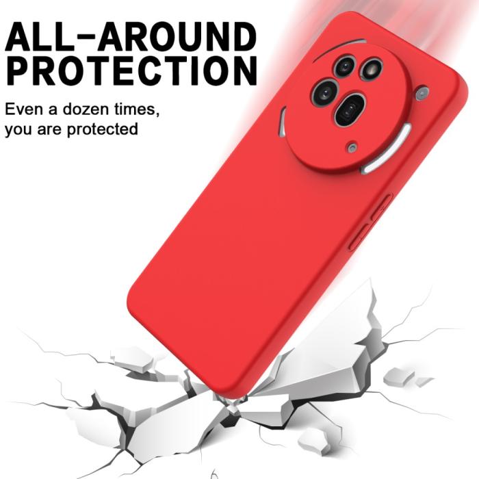 Bild 5, Nothing Phone 3a Pro Skal Liquid Silikon Med Strap Röd