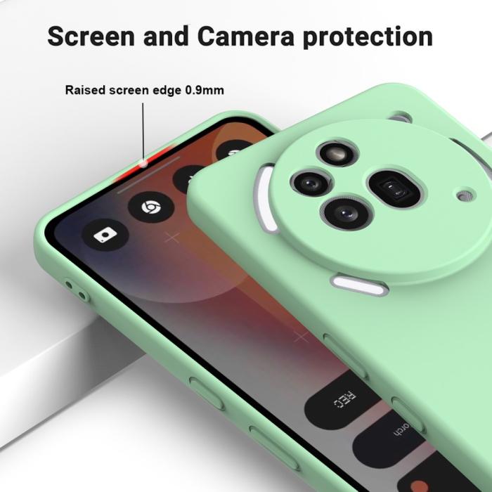 Bild 4, Nothing Phone 3a Pro Skal Liquid Silikon Med Strap Grön