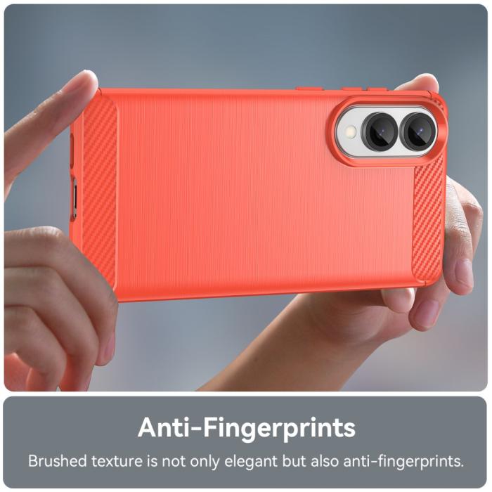 Bild 6, Samsung Galaxy S25 Edge Skal Borstad Stål Röd
